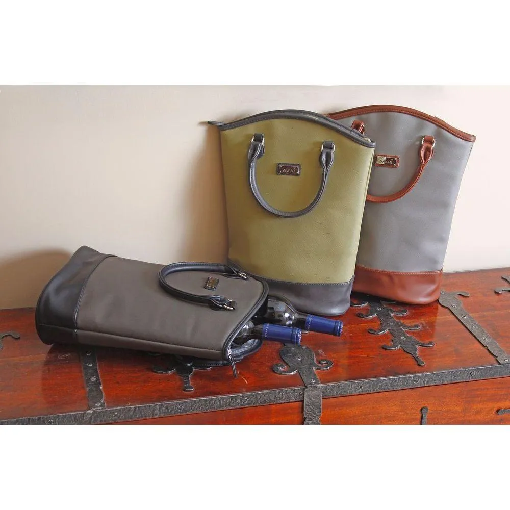 2 Bottle Insulated Wine Tote Charcoal