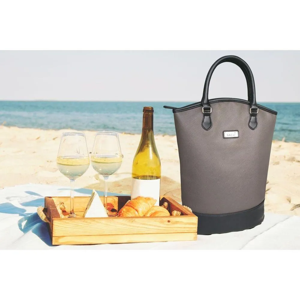 2 Bottle Insulated Wine Tote Charcoal