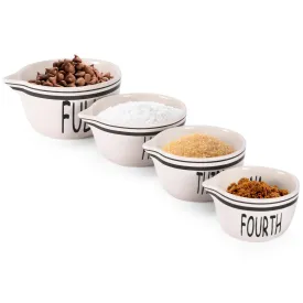 2lb Depot Ceramic Measuring Cups Set Of 4 - Precise Cooking Measurements -