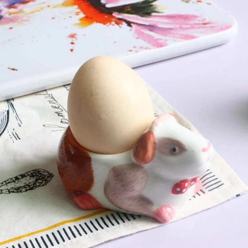 2Pcs Cute Animal Ceramic Breakfast Egg Holder