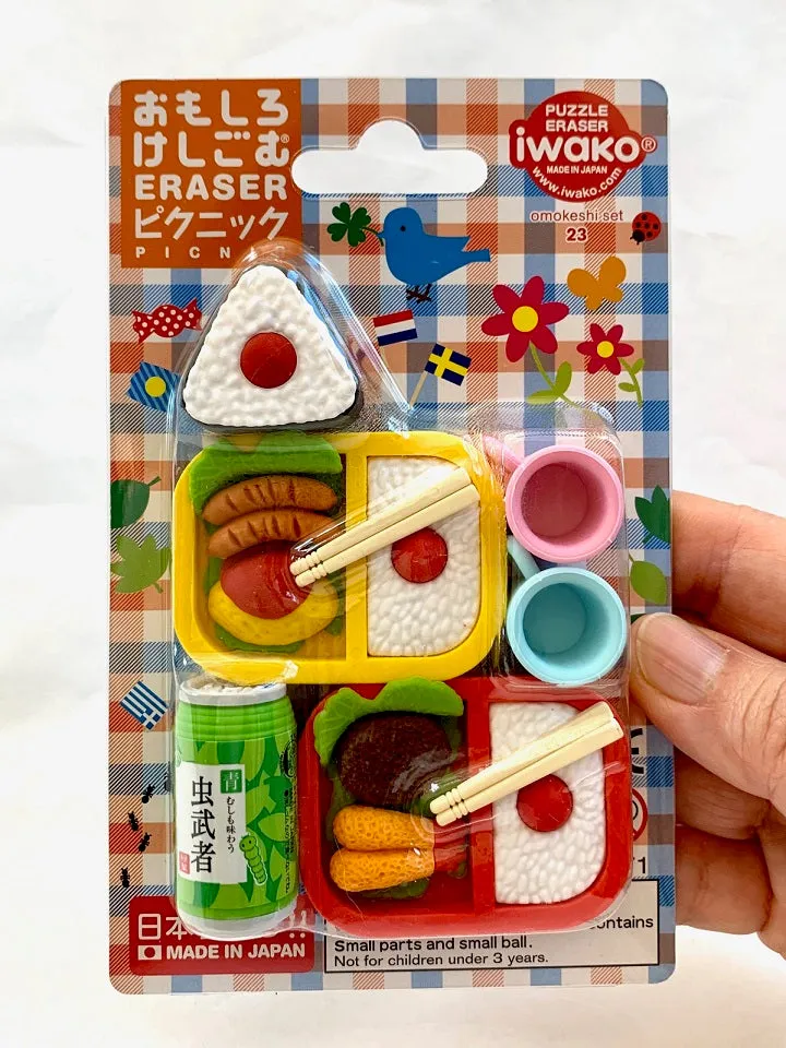 383301 IWAKO BENTO LUNCH ERASER CARD-SINGLE