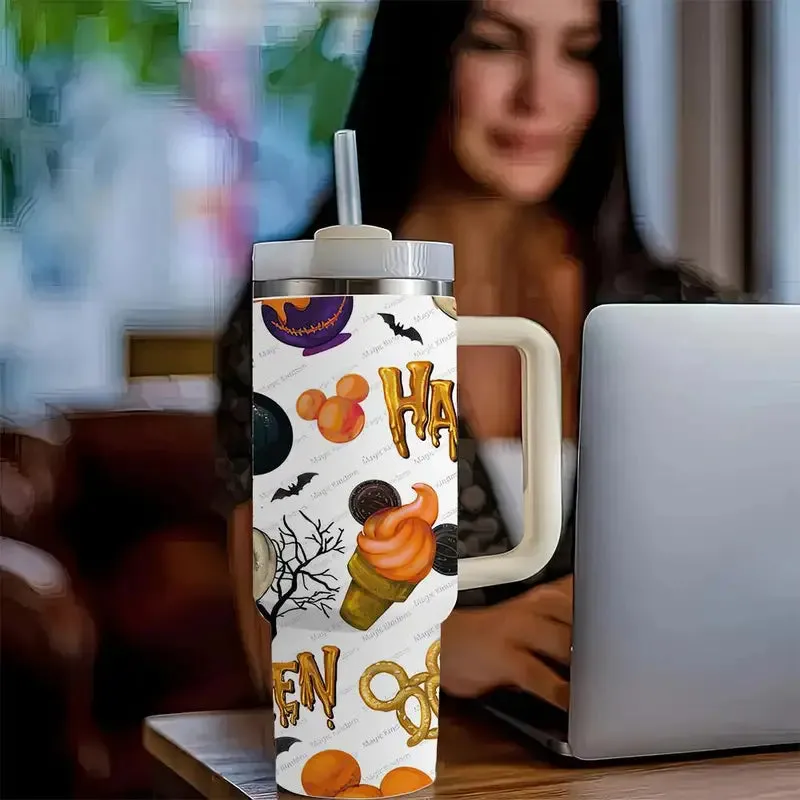 40oz Halloween And Mickey Insulated Tumbler