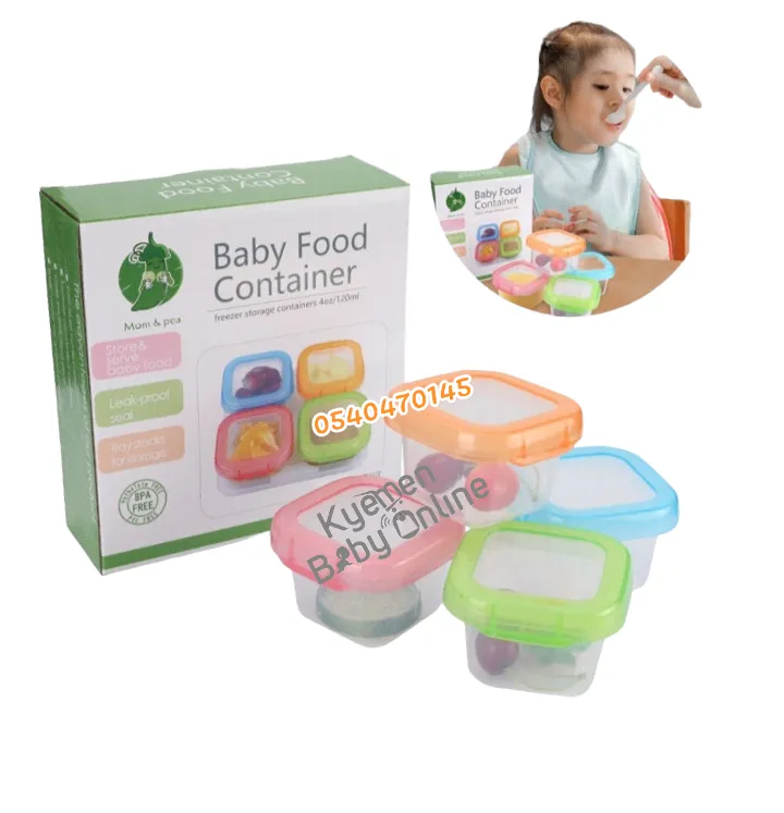 Baby Food Storage Containers / Bowls / Mom & Pea Baby Blocks (4pcs) 120ml