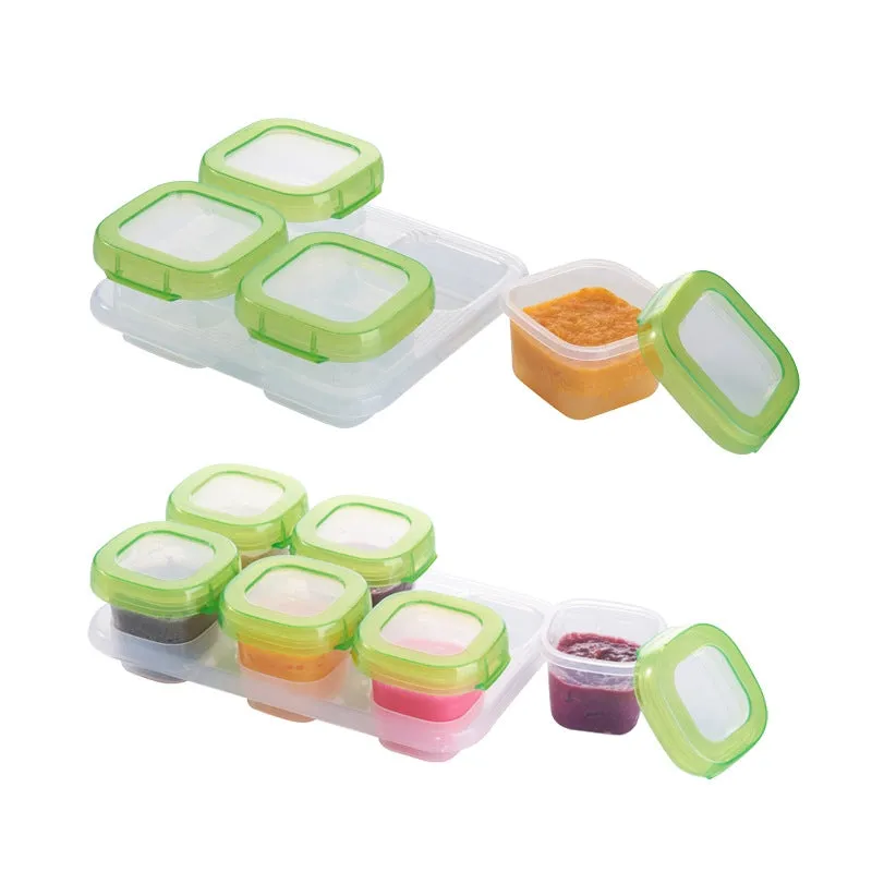 Baby Food Storage Containers / Bowls / Mom & Pea Baby Blocks (4pcs) 120ml