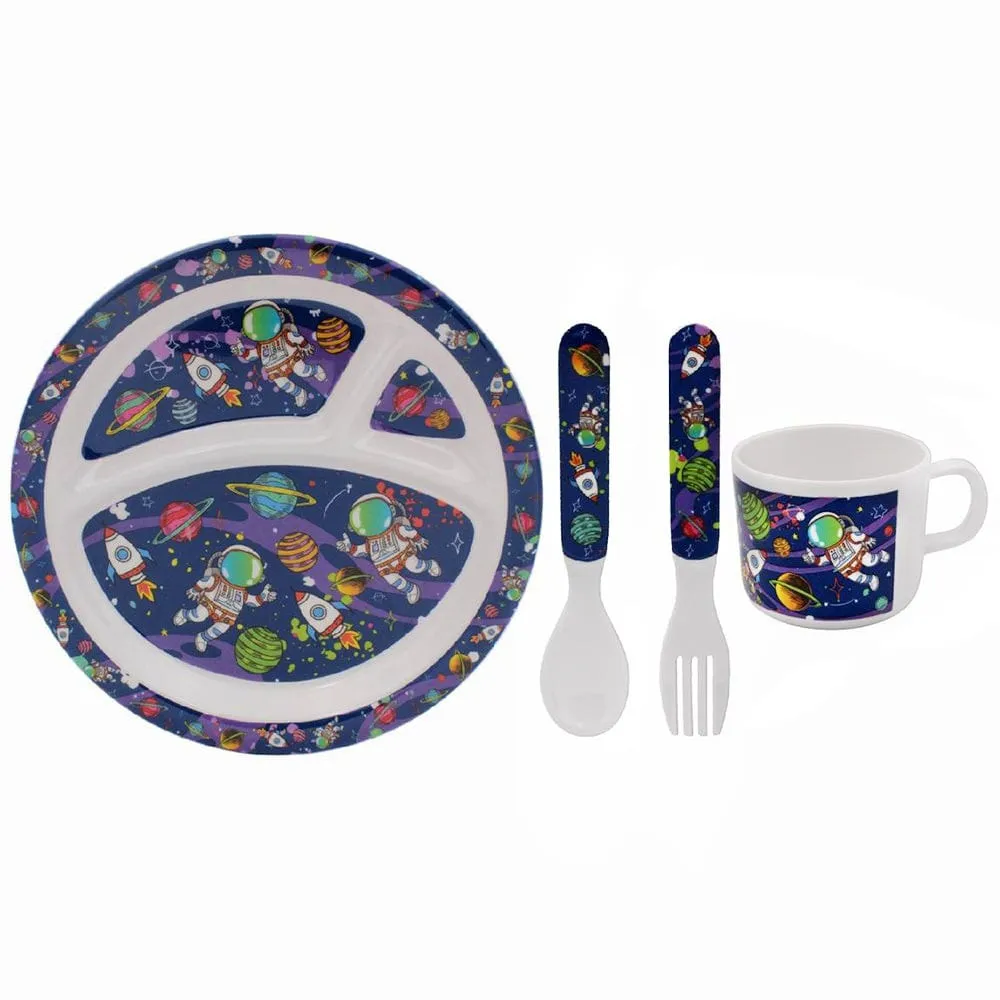 Bamboo Eco Eating Set - Spaceman