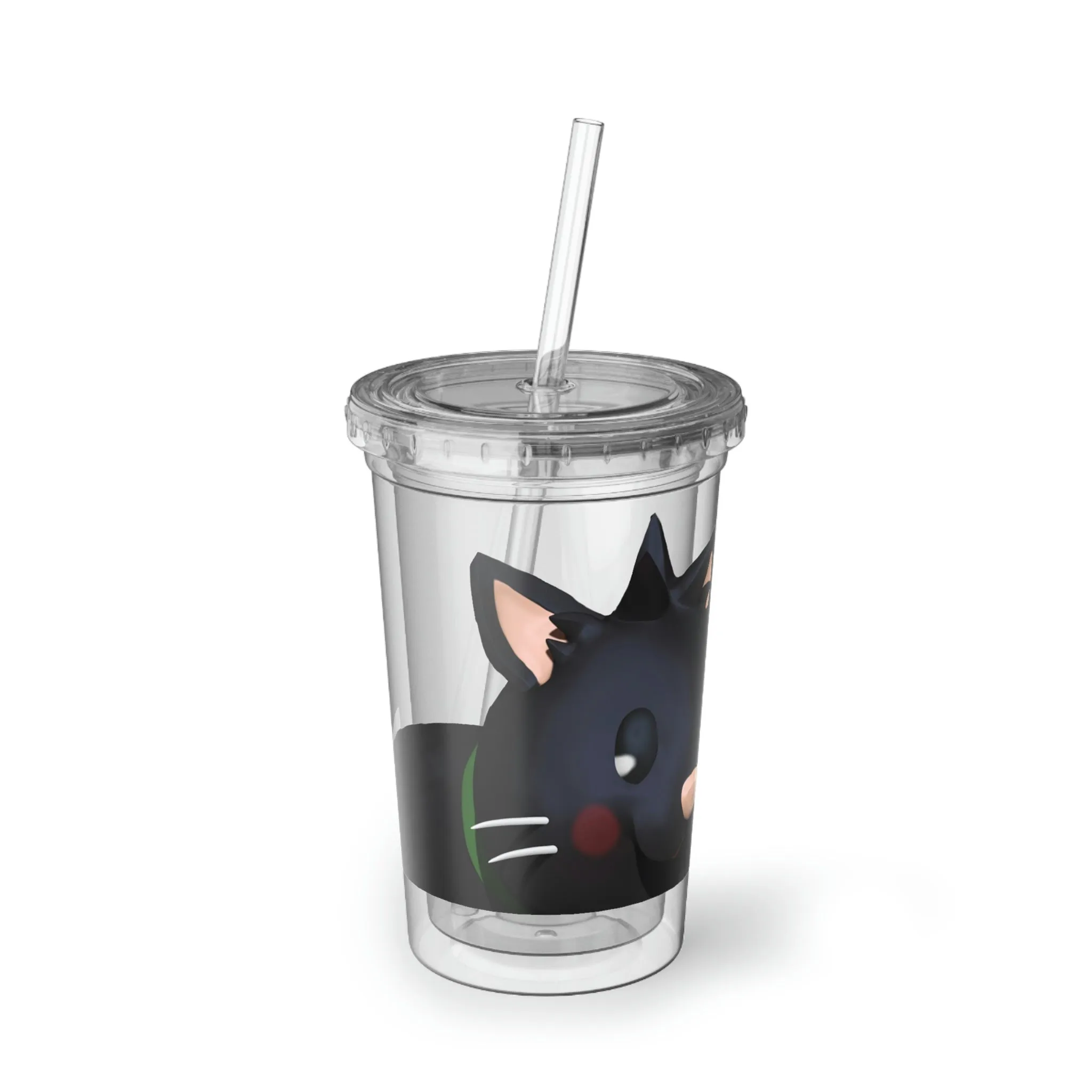 Black Cat Suave Acrylic Cup