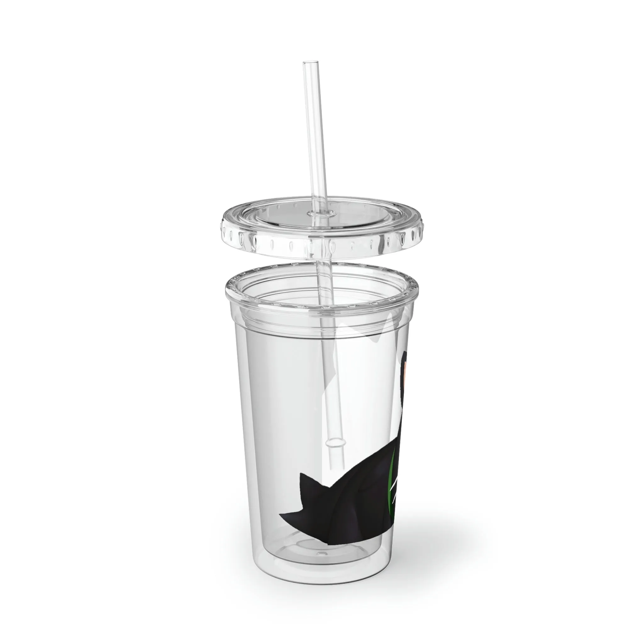 Black Cat Suave Acrylic Cup