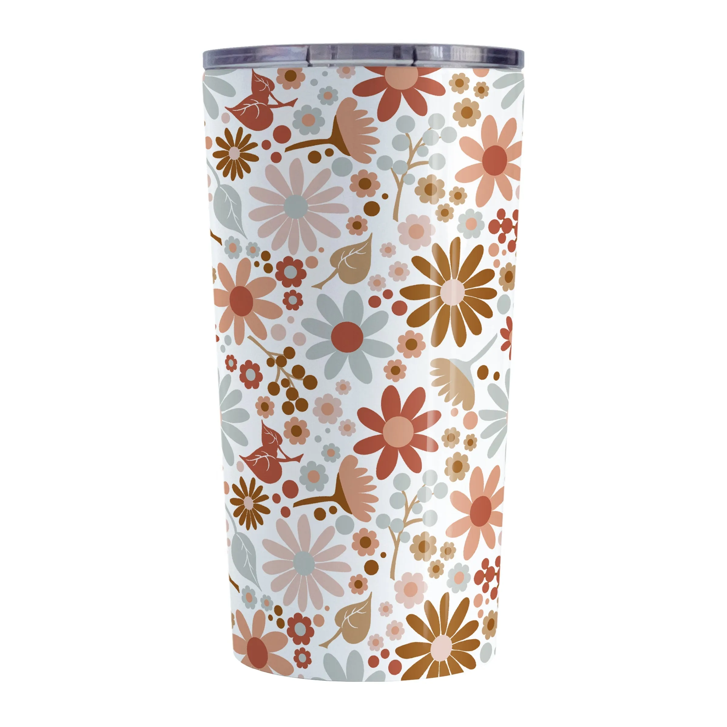 Boho Summer Flowers Tumbler Cup