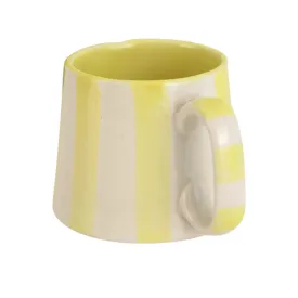 Ceramic Stripe Coffee Cup {Yellow}