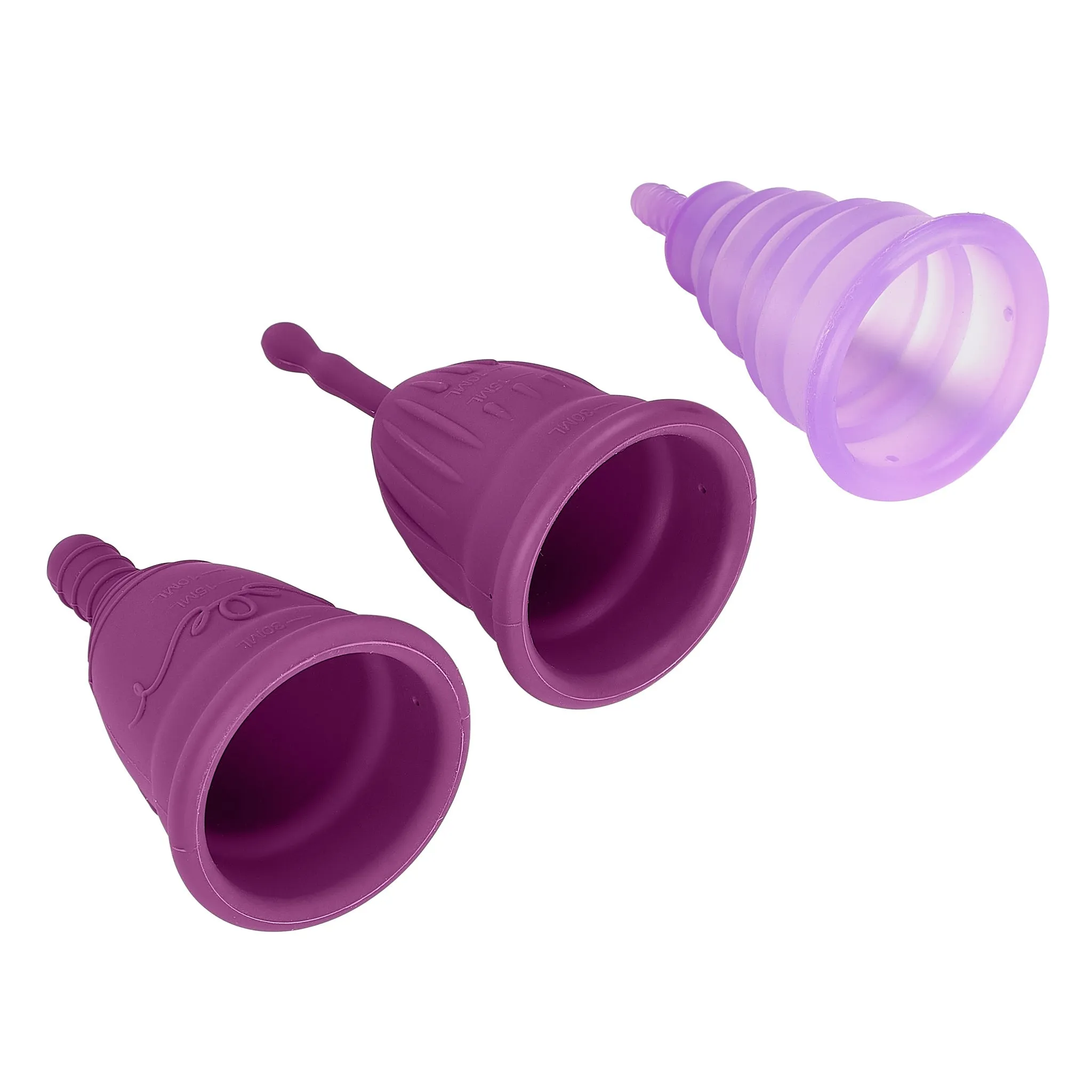 Cloud 9 Health & Wellness Reusable Menstrual Cups 3-pk W-bonus Travel Cup & Case