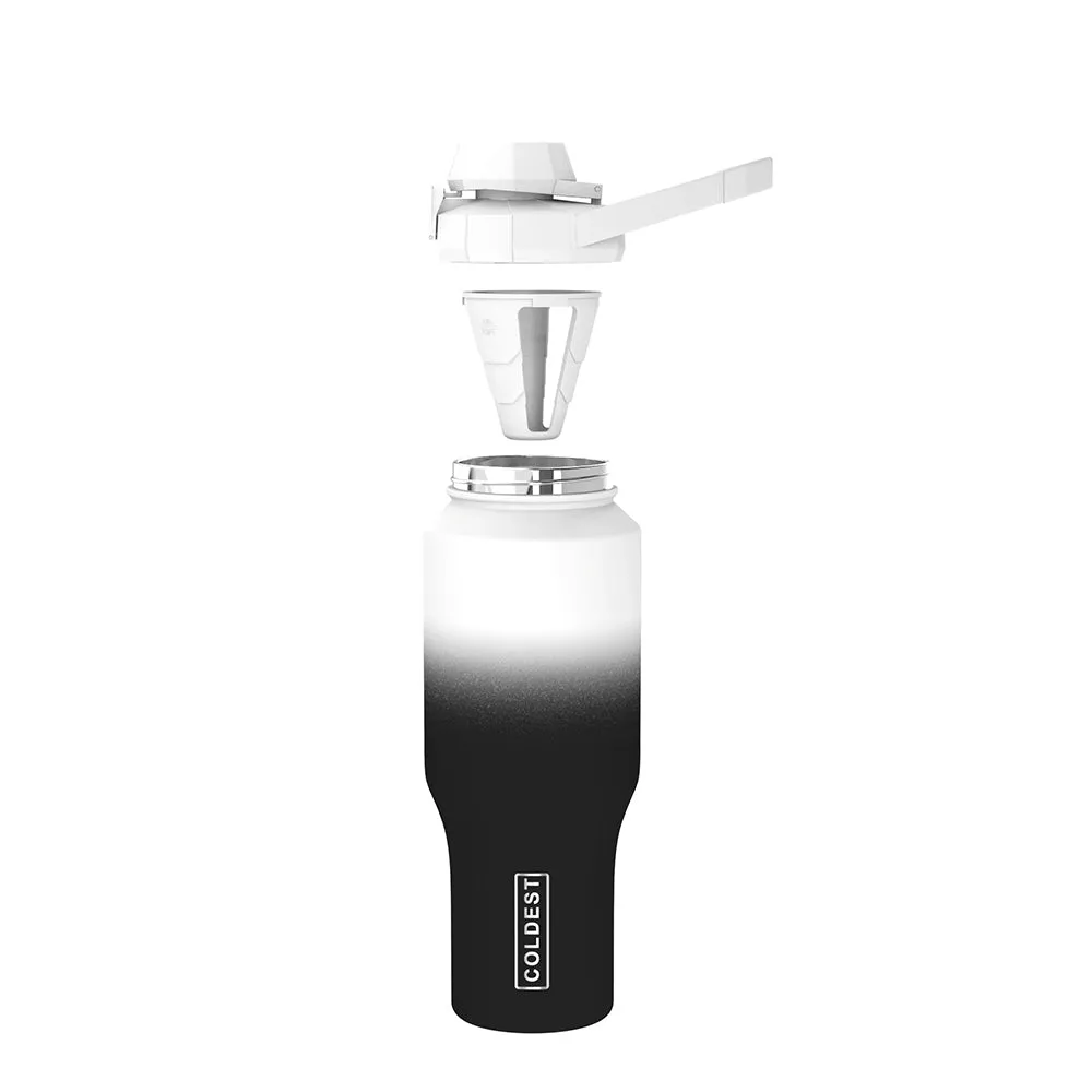 COLDEST 36 Oz (1 Liter) Shaker Bottle with Wide Mouth 3 Lids