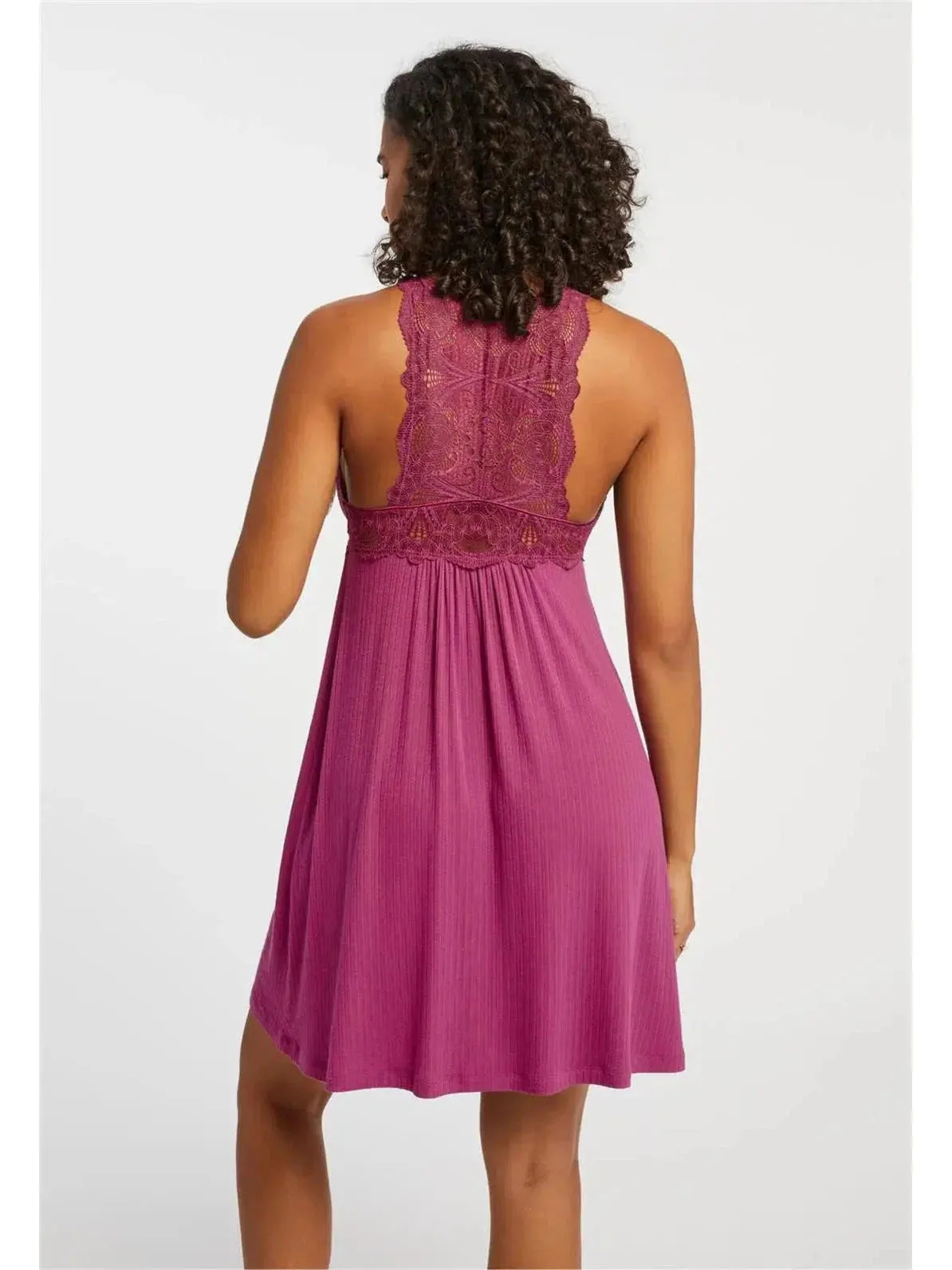 Cranberry Pointelle Iconic Full Chemise