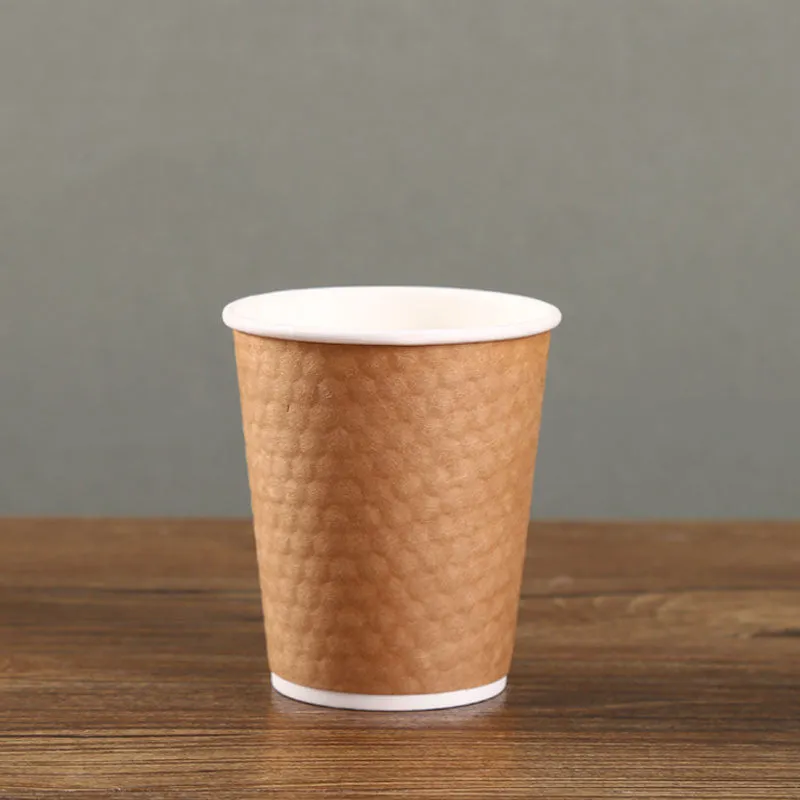 Diamond Paper Disposable With Lid Coffee Takeaway Packing Cup