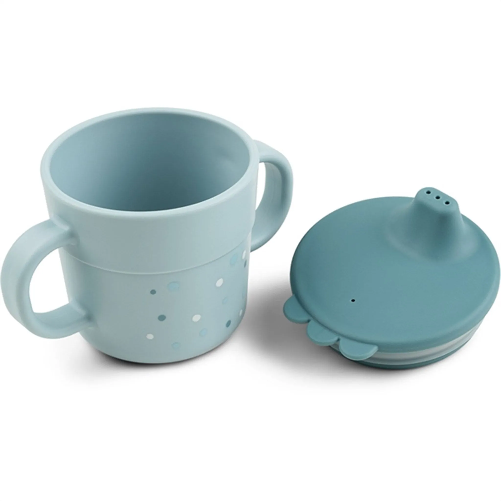 Done by Deer Foodie Spout Cup Happy Dots Blue