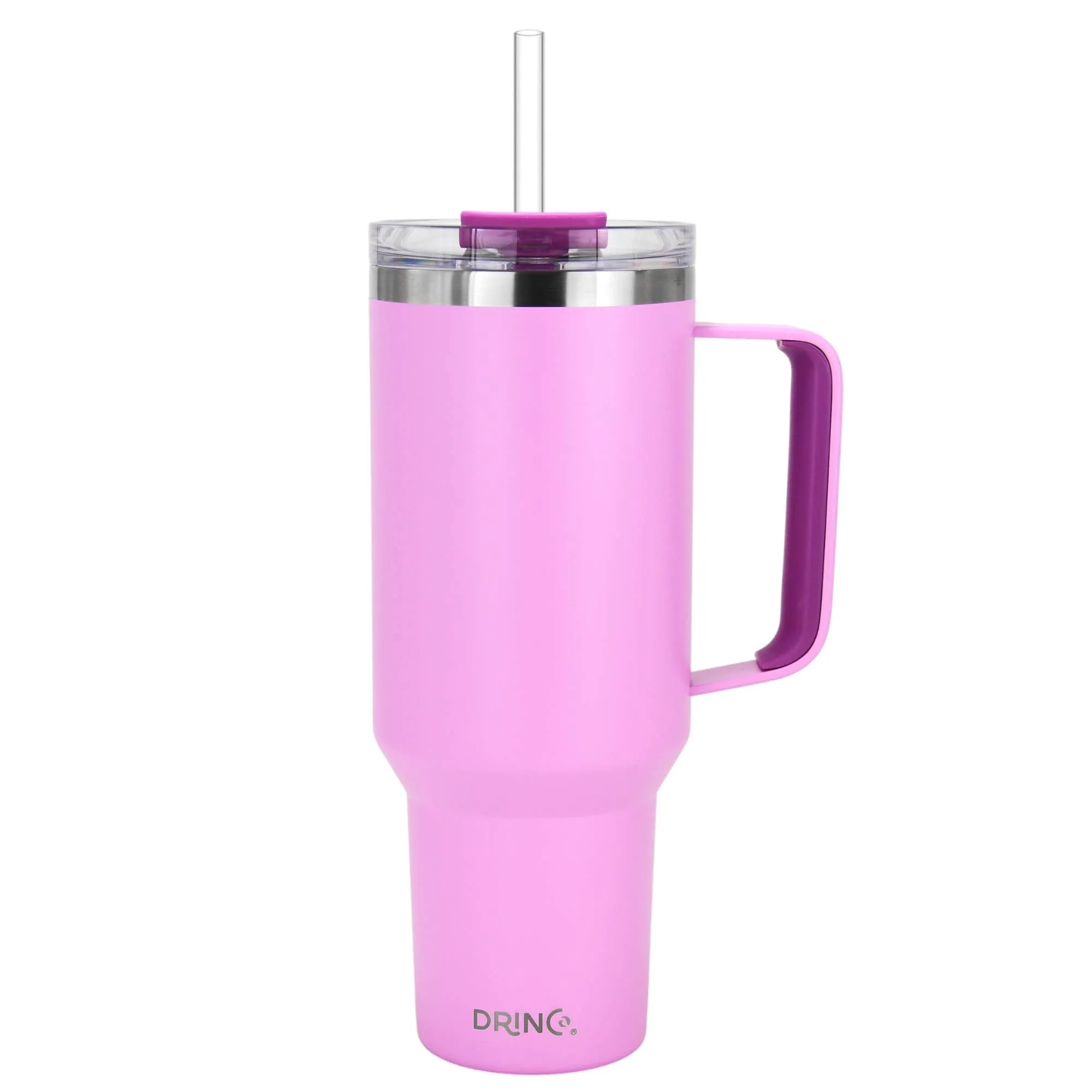 Drinco 40oz 30oz BigSur Tumbler with Handle Straw/Flip Lid: 30oz / Peach