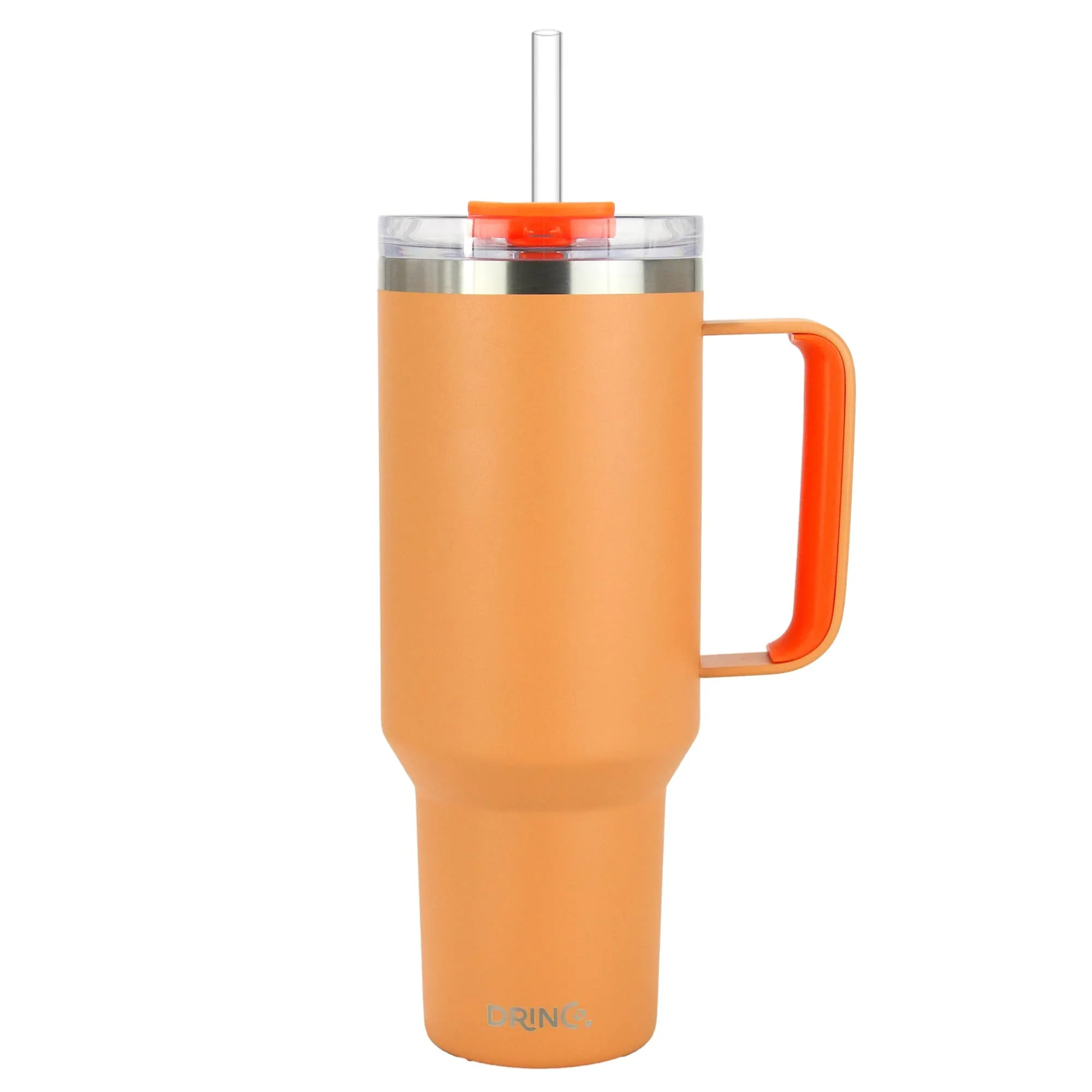 Drinco 40oz 30oz BigSur Tumbler with Handle Straw/Flip Lid: 30oz / Peach