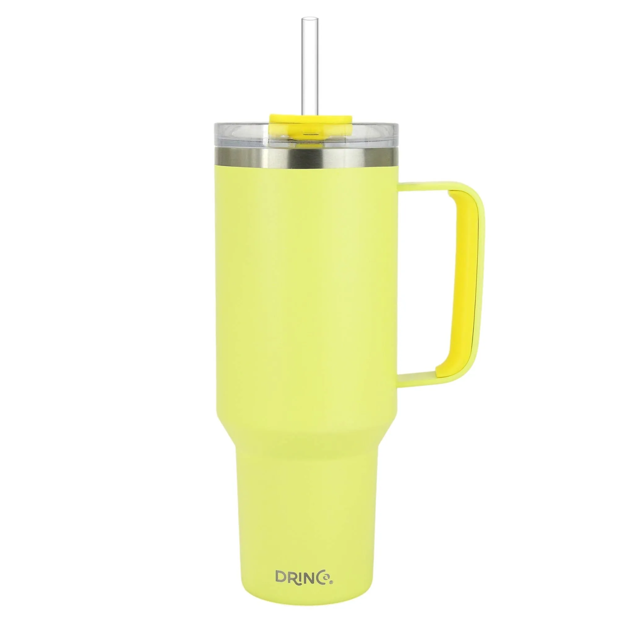 Drinco BigSur Tumbler with Handle Straw/Flip Lid Black