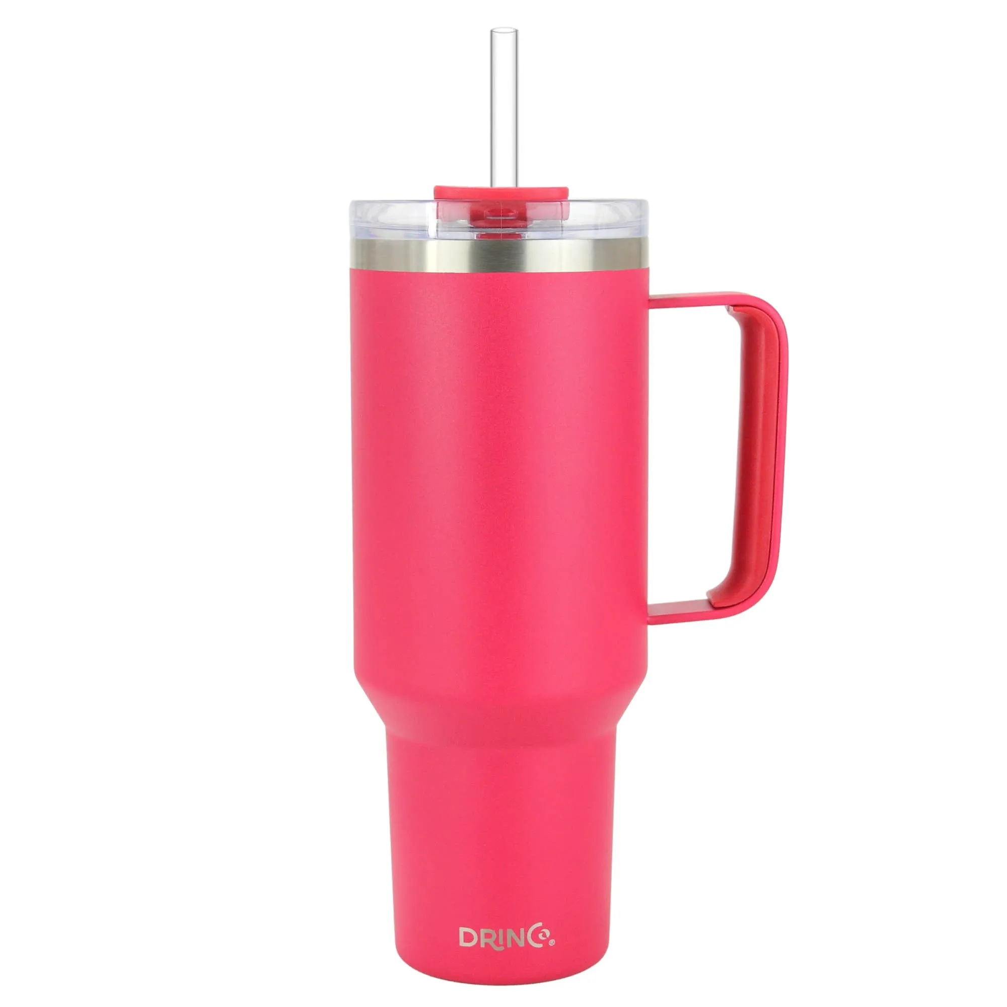 Drinco BigSur Tumbler with Handle Straw/Flip Lid Black