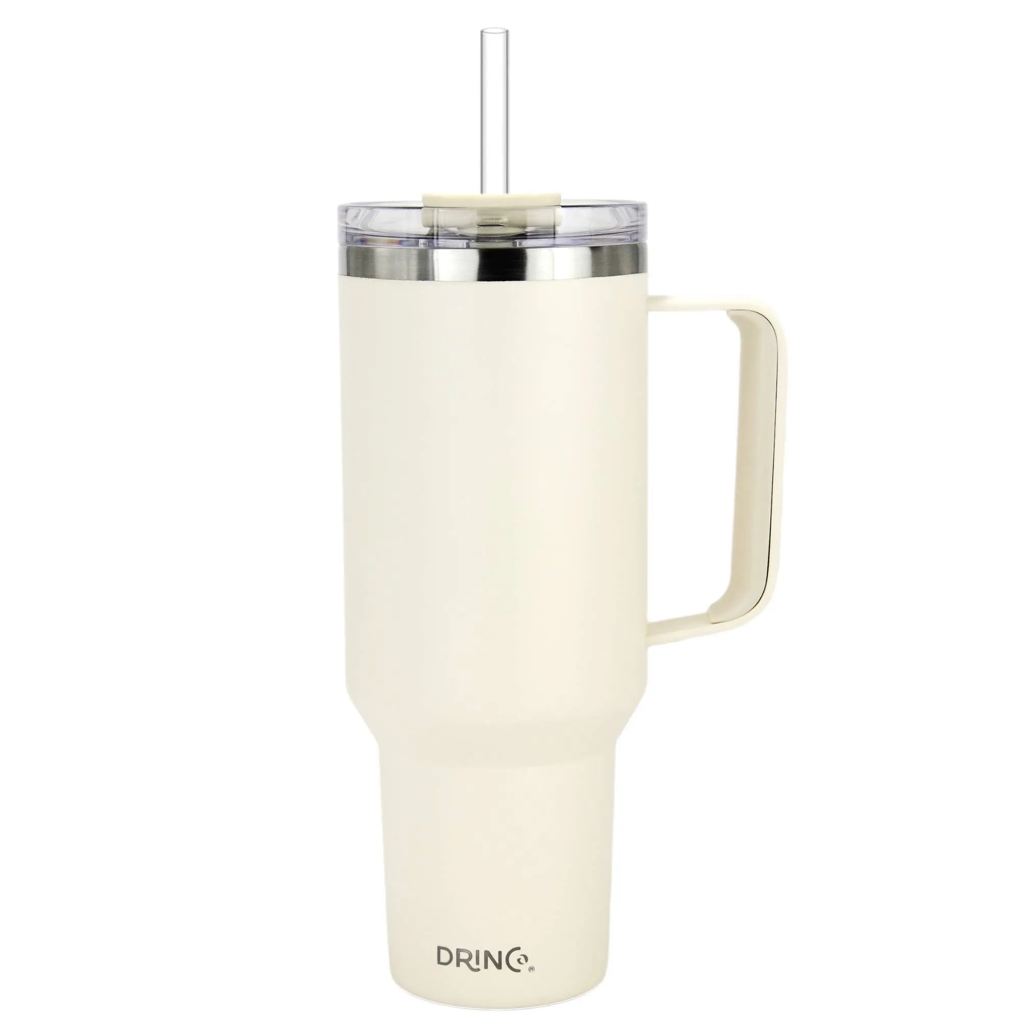 Drinco BigSur Tumbler with Handle Straw/Flip Lid Black