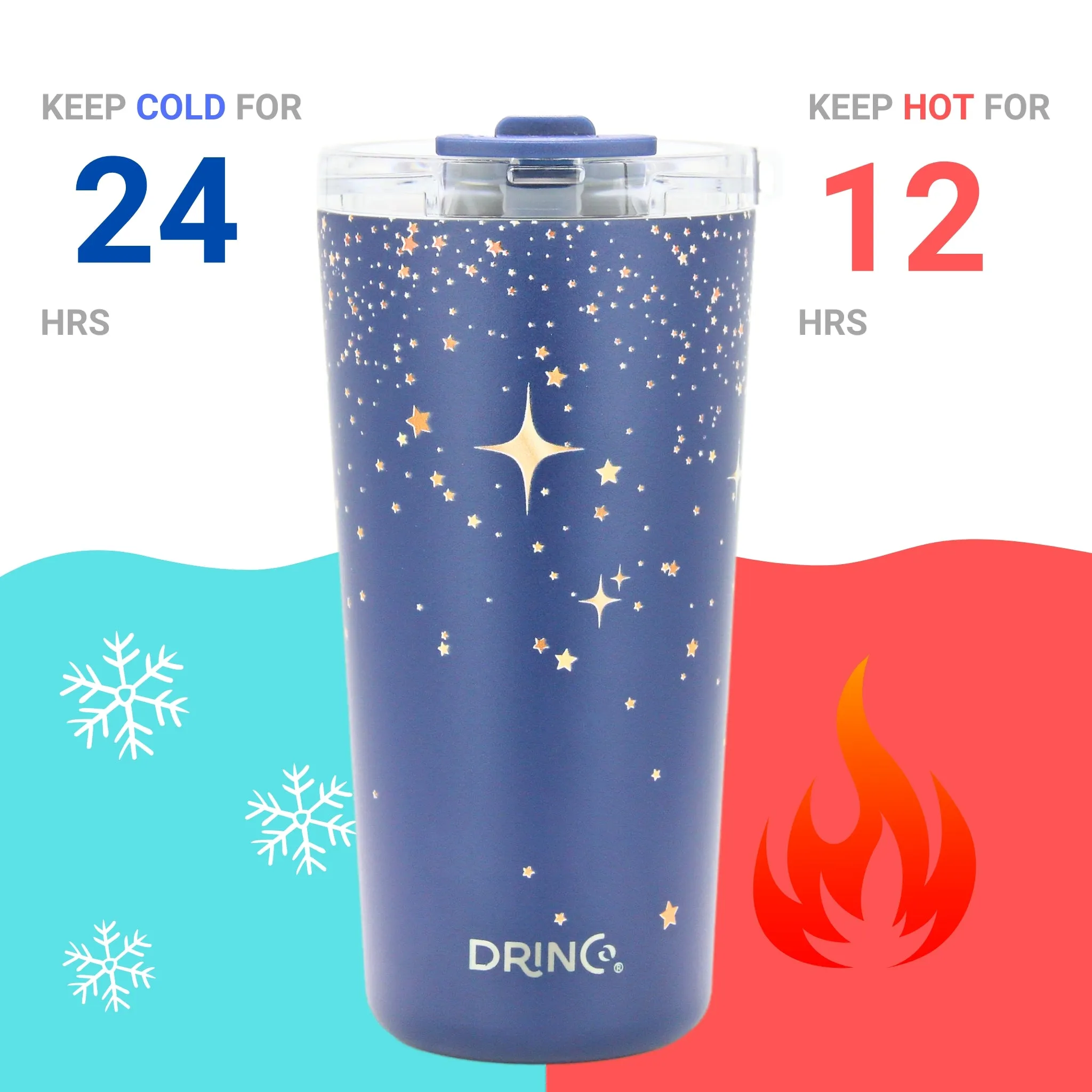 DRINCO®  Seattle 20oz Leakproof Tumbler with Straw - North Star