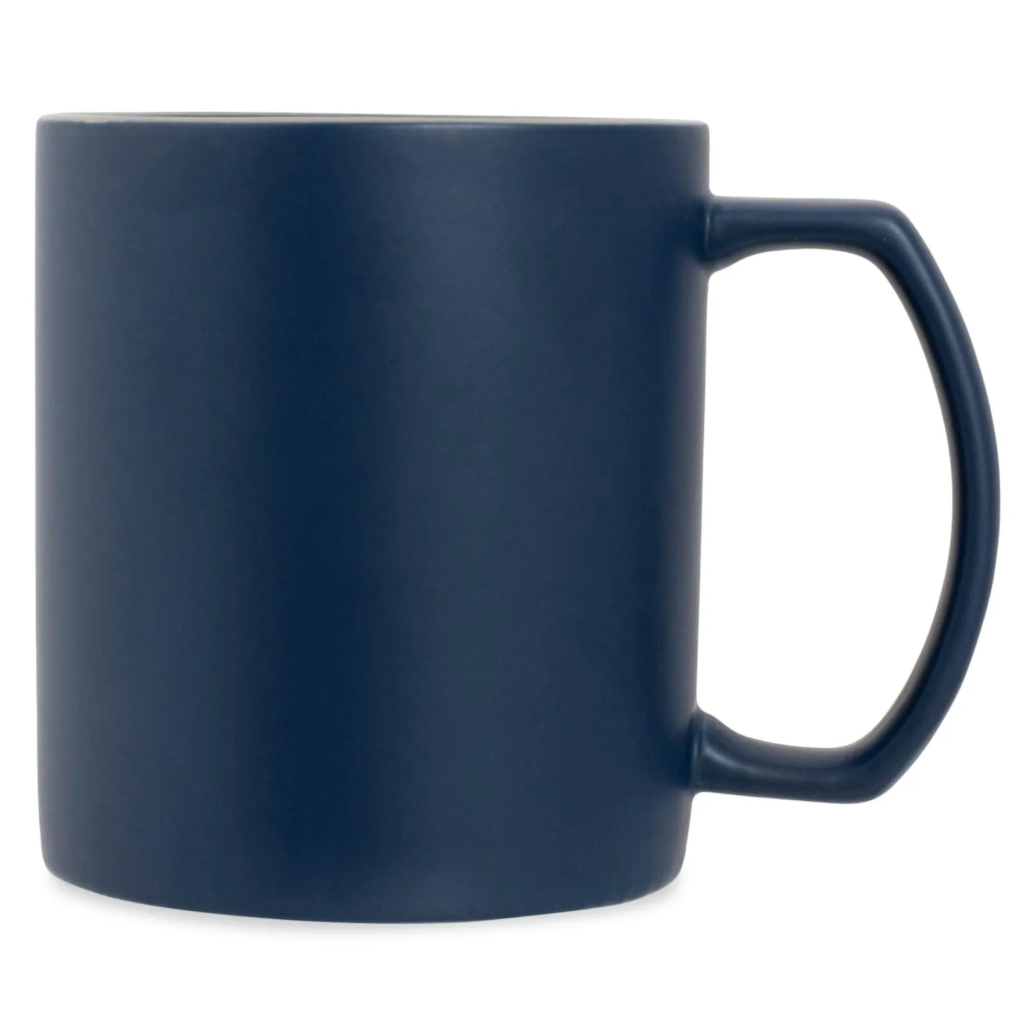 Elanze Designs Solid Navy Blue 13 ounce Glossy Ceramic Coffee Mugs Pack of 4