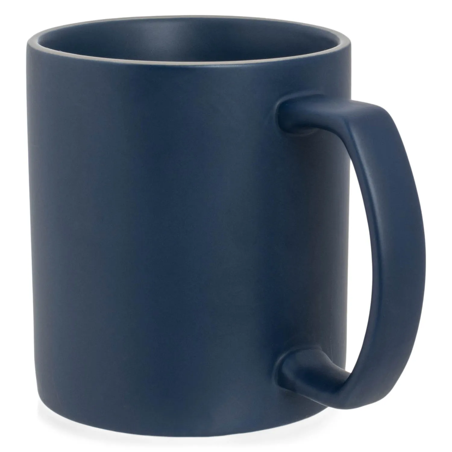 Elanze Designs Solid Navy Blue 13 ounce Glossy Ceramic Coffee Mugs Pack of 4