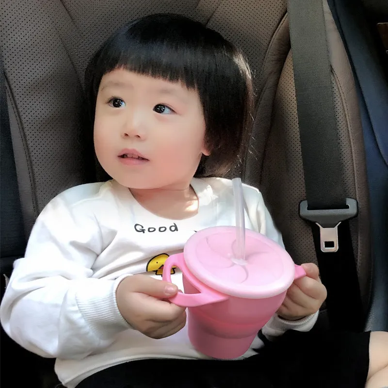 Foldable Baby Eco Friendly Silicone Snack Cup Easy Clean