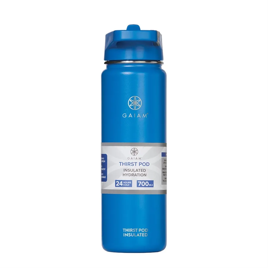 Gaiam Thirst Pod 700ml Insulated Waterbottle Blue