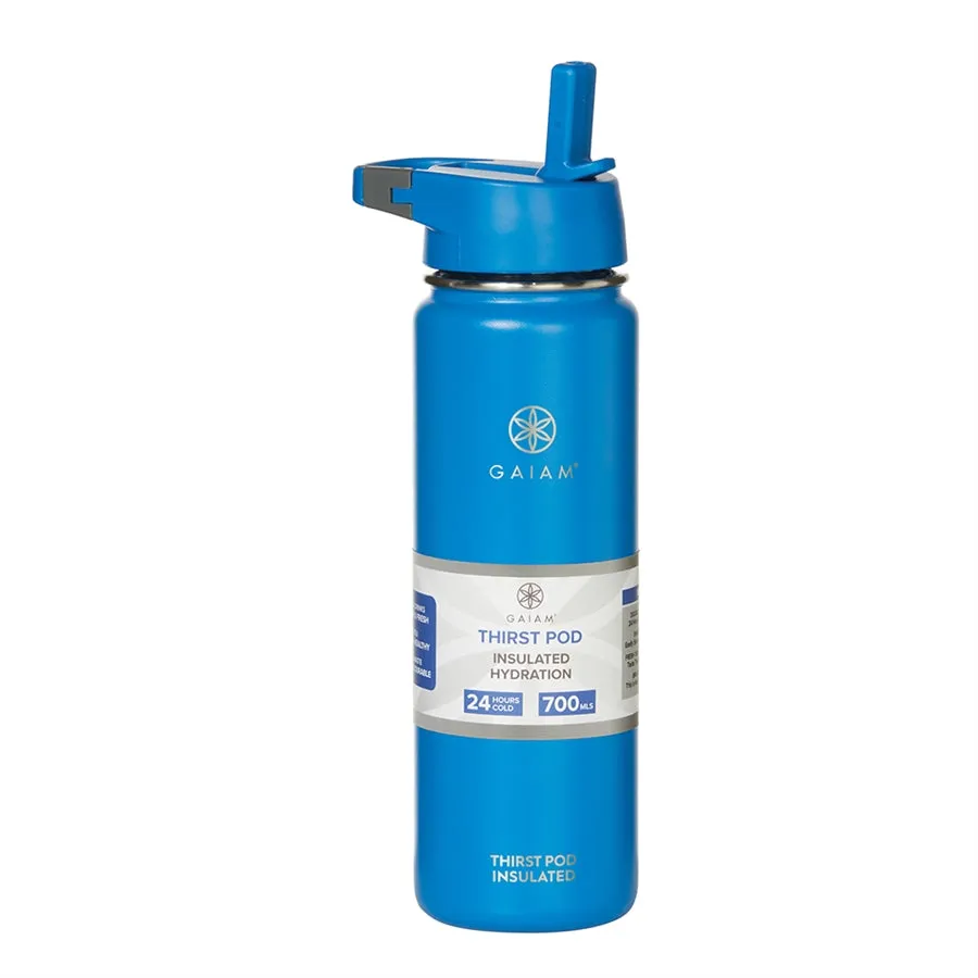 Gaiam Thirst Pod 700ml Insulated Waterbottle Blue