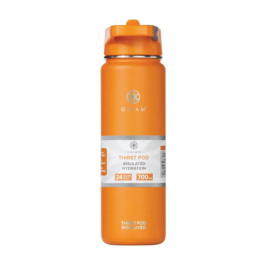 Gaiam Thirst Pod 700ml Insulated Waterbottle Orange