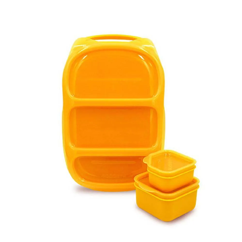 Goodbyn Bynto Lunchbox Neon Orange plus Two Leakproof Containers