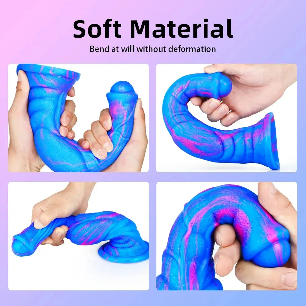 Extra-Large 12-Inch Realistic Horse Dildo Butt Plug - Silicone G-Spot Anal Sex Toy