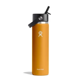 Hydro Flask 24oz Wide Mouth with Flex Straw Cap Color: Fossil