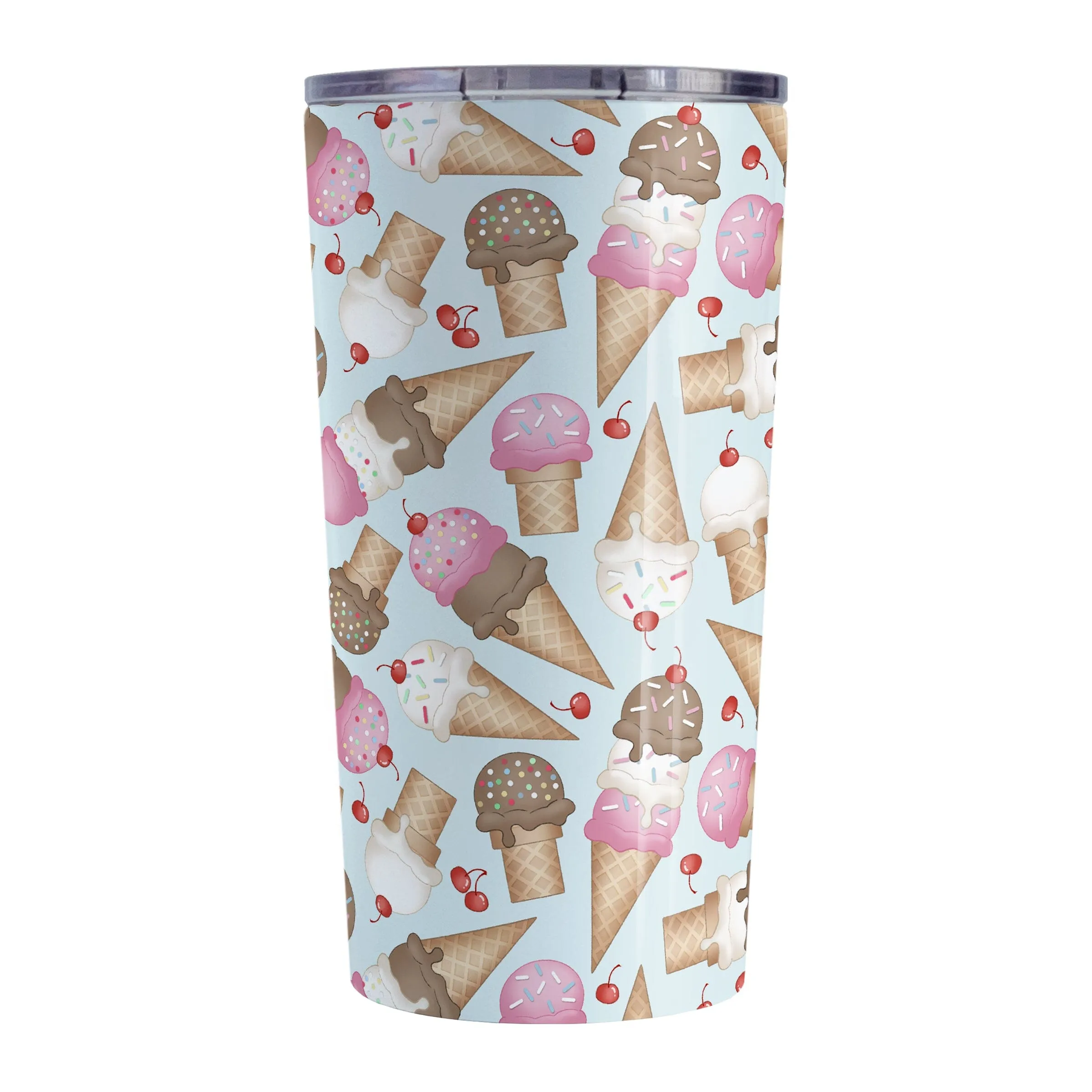 Ice Cream Cones Pattern Tumbler Cup