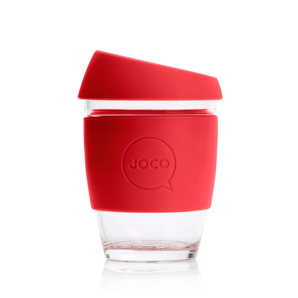 Joco 12oz Glass Travel Cup - Red