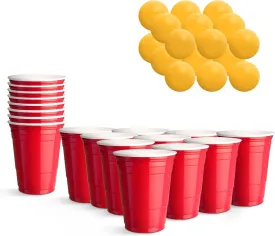 KEPLIN Cup Toss Game: Reusable, Durable Plastic Cups & Balls Set – Perfect for Indoor & Outdoor Fun at Parties and Gatherings