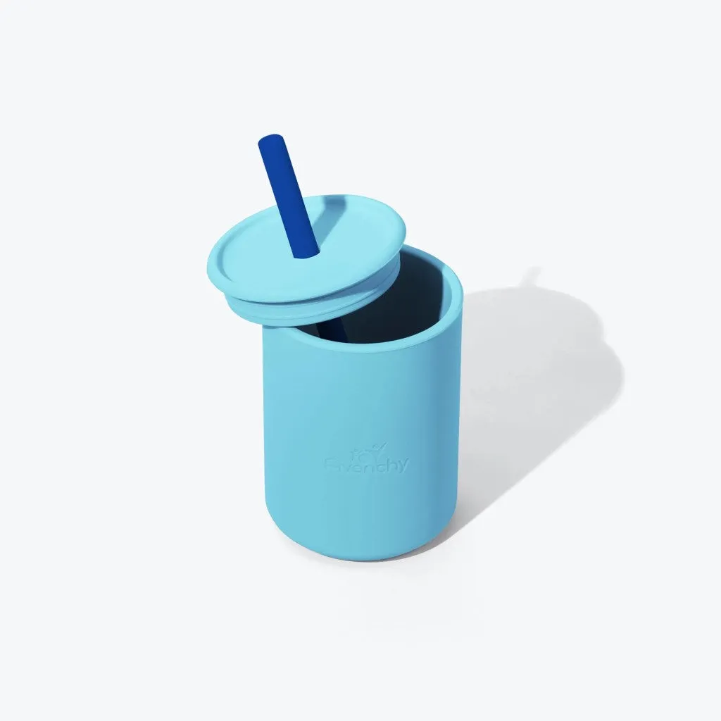 La Petite Medium Silicone Training Cup with Straw 8 oz