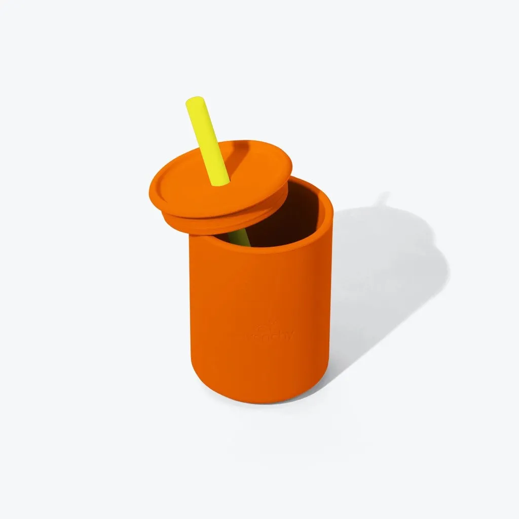 La Petite Medium Silicone Training Cup with Straw 8 oz