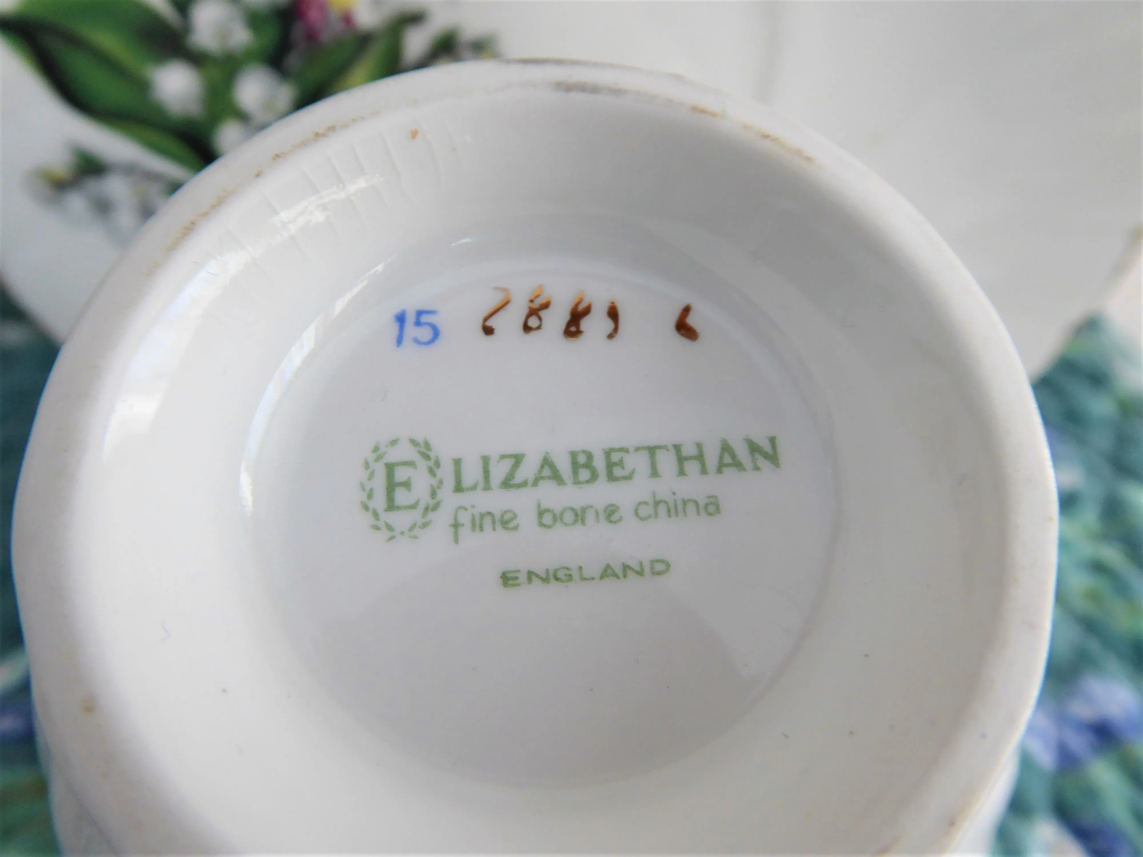 Lily Of The Valley Teacup Trio Elizabethan 1950s Bone China Spring Floral