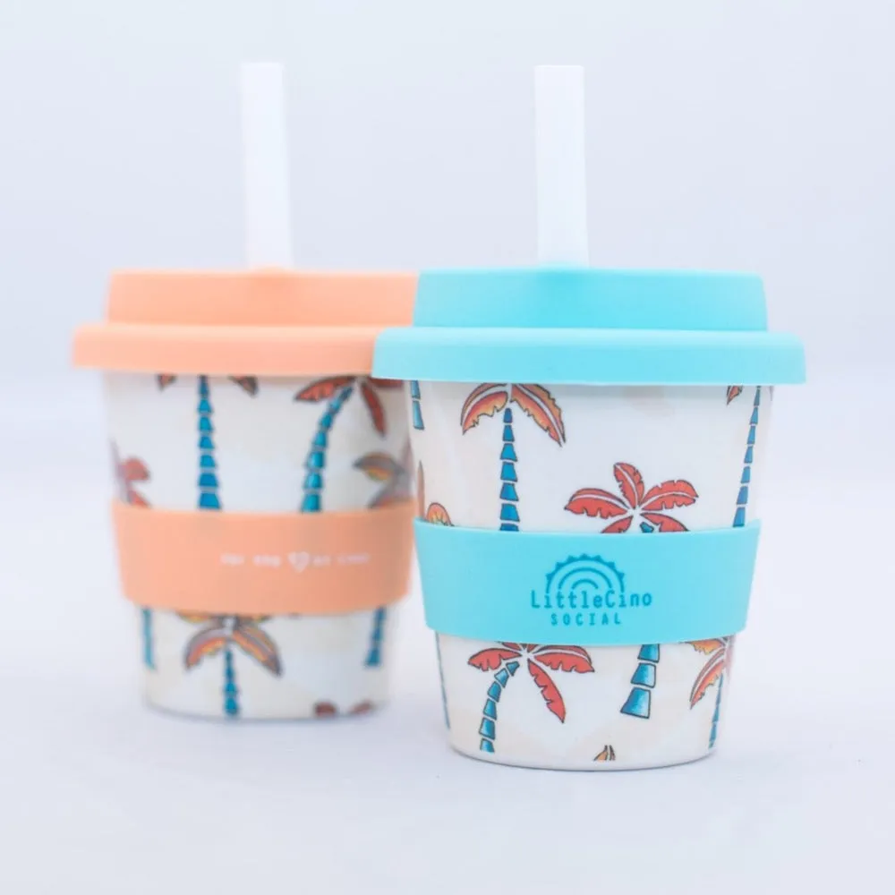 Little Cino Social Palm Tree Babycino Cup - Aqua