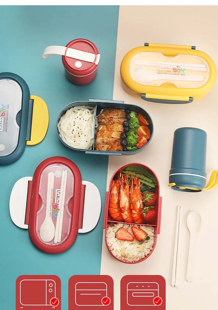 Lunch Boxes Set with Soup Cup