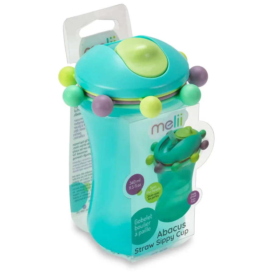 Melii Abacus Straw Sippy Cup Turquoise 340 ml