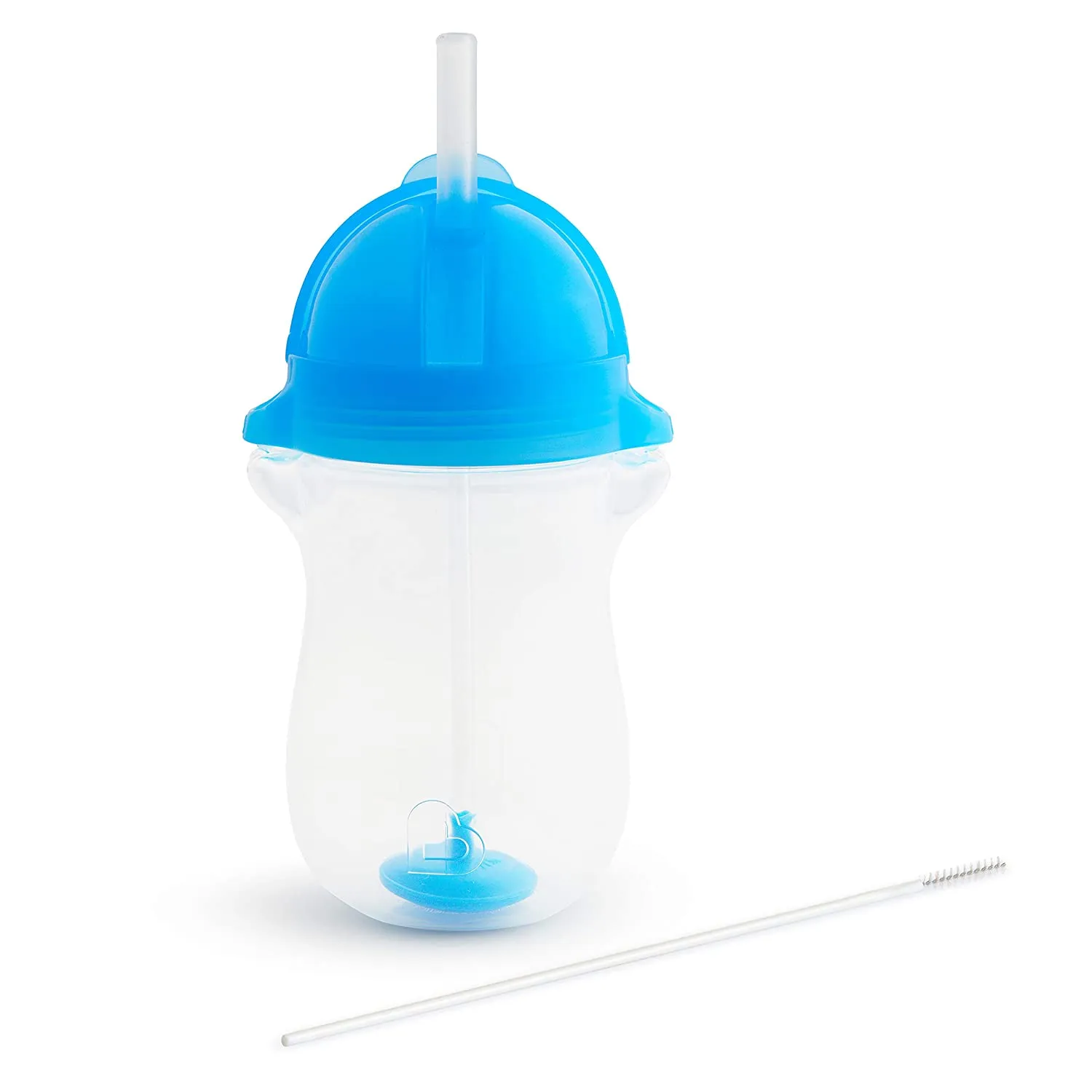 Munchkin Click Lock Any Angle Weighted Straw Cup, 10 Ounce, 2 Count, Blue/Green