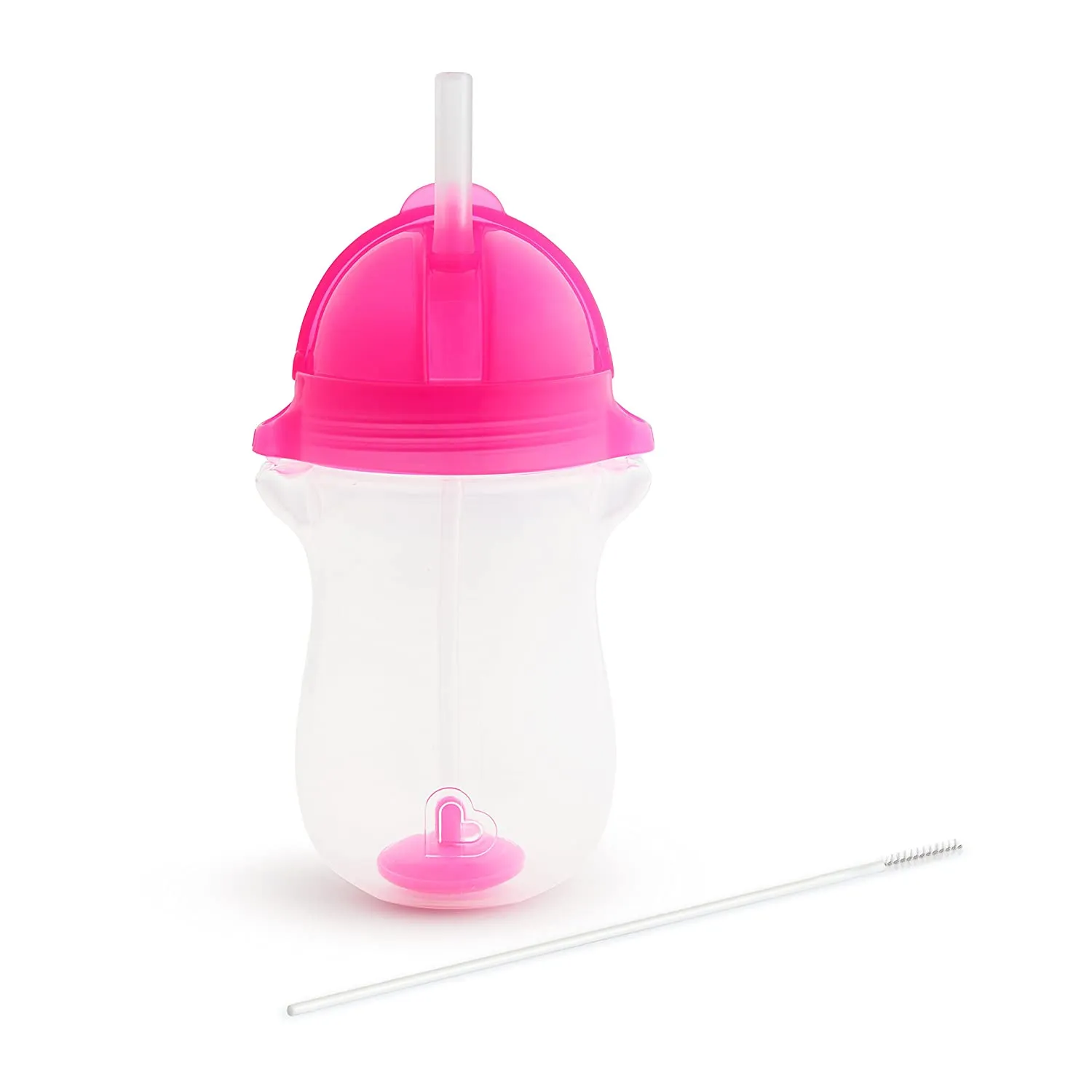 Munchkin Click Lock Any Angle Weighted Straw Cup, 10 Ounce, 2 Count, Pink/Purple