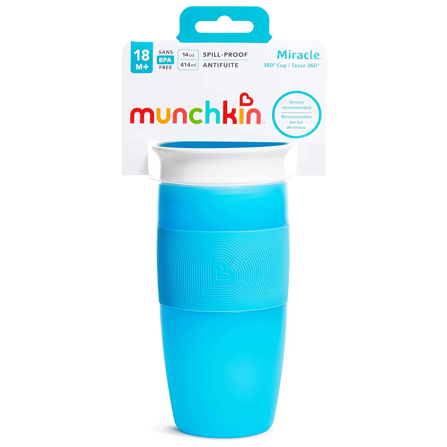 Munchkin Miracle 360 Sippy Cup, Blue, 14 Ounce