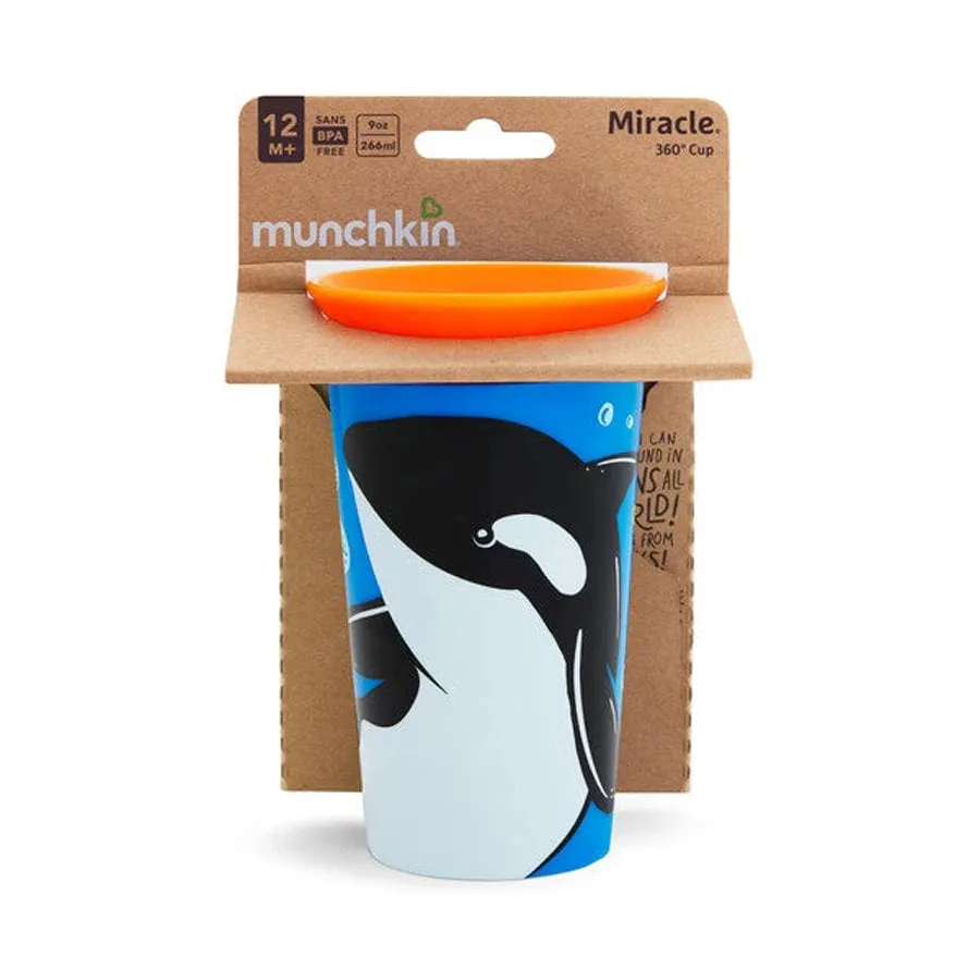 Munchkin Miracle 360 WildLove Sippy Cup 1pc 9oz - Orca