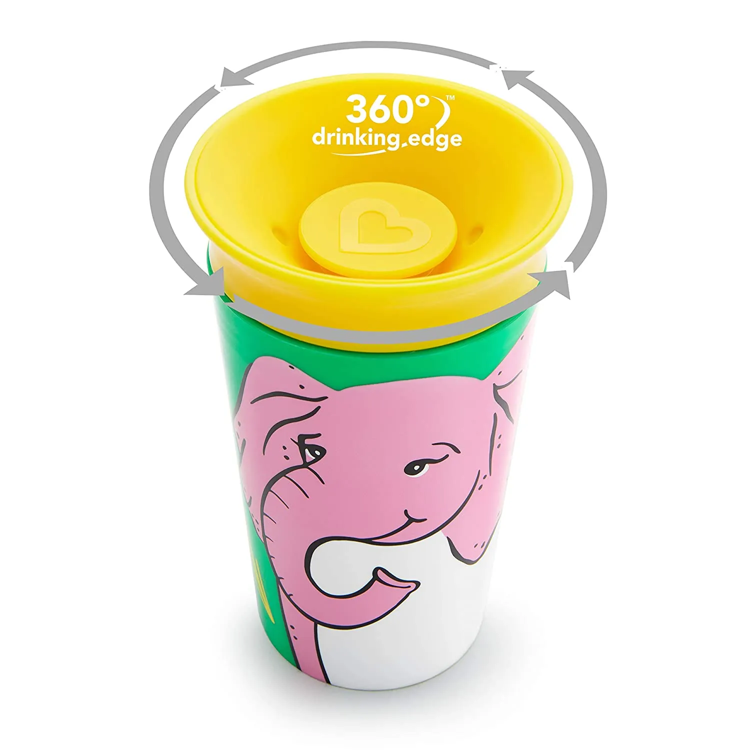 Munchkin Miracle 360 WildLove Sippy Cup, 9 Oz, Elephant