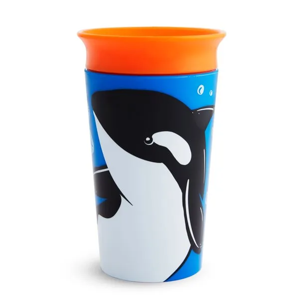 Munchkin Miracle 360 WildLove Sippy Cup, 9 Oz, Orca