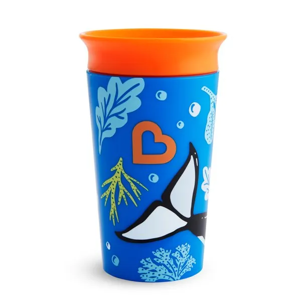 Munchkin Miracle 360 WildLove Sippy Cup, 9 Oz, Orca