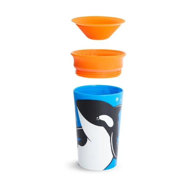 Munchkin Miracle 360 WildLove Sippy Cup, 9 Oz, Orca